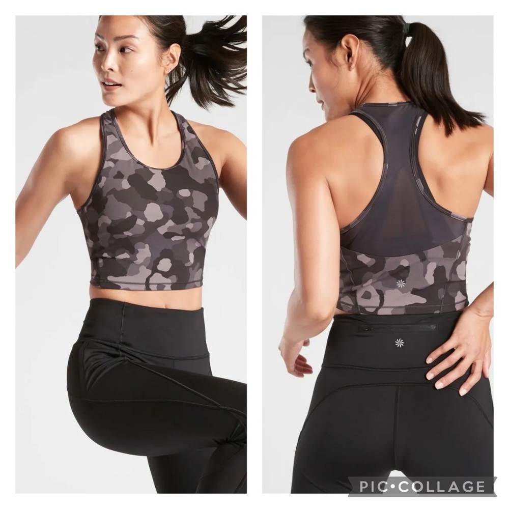 Athleta Lightening Camo crop tank